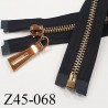 Fermeture zip à glissière en métal longueur 35 cm couleur noir séparable largeur 3.6 cm zip glissière largeur 7.5 mm