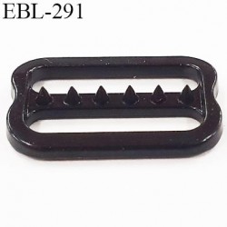 réglette 10 mm réglage de bretelle soutien gorge pvc noir avec picot pour bloquer la bretelle largeur intérieur 10 mm