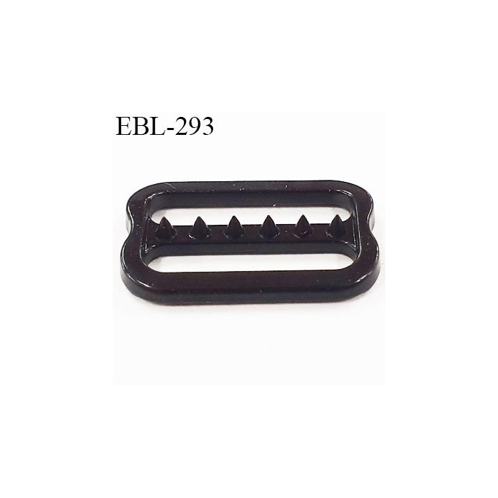 réglette 19 mm réglage de bretelle soutien gorge pvc noir avec picot pour bloquer la bretelle largeur intérieur 19 mm