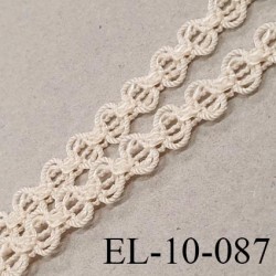 Elastique 10 mm lingerie SG couleur lin clair  fabriqué France grande marque largeur 10 mm prix au mètre