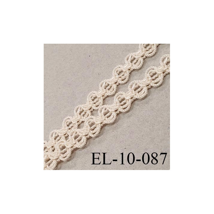 Elastique 10 mm lingerie SG couleur lin clair  fabriqué France grande marque largeur 10 mm prix au mètre