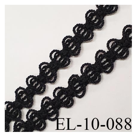 Elastique 10 mm lingerie SG couleur noir fabriqué France grande marque bonne élasticité largeur 10 mm prix au mètre