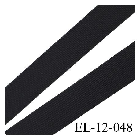 élastique lingerie 12 mm petit grain couleur noir grande marque fabriqué en France largeur 12 mm prix au mètre