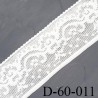 dentelle écru largeur 60 mm lycra élastique fabriqué en France pour une grande marque couleur écru souple prix au mètre