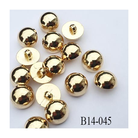 bouton 14 mm pvc couleur doré or accroche avec un anneau diamètre 14 millimètres