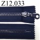 fermeture éclair longueur 12 cm couleur bleu non séparable zip nylon