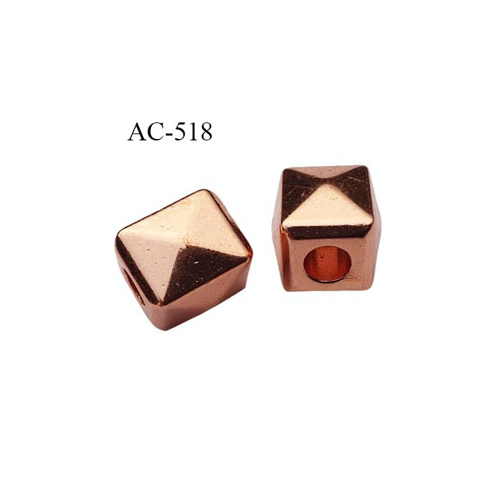 arrêt cordon embout perle métal couleur chromé pour cordon de 5 mm de diamètre vendu à l'unité