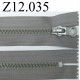 fermeture éclair longueur 12 cm couleur gris non séparable zip nylon largeur 3,3 cm largeur du zip 5,5 mm
