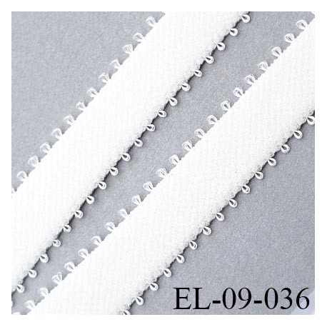 élastique lingerie picot 9 mm couleur naturel forte élasticité grande marque fabriqué en France largeur 9 mm prix au mètre