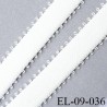 élastique lingerie picot 9 mm couleur naturel forte élasticité grande marque fabriqué en France largeur 9 mm prix au mètre