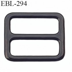 boucle de réglage 10 mm réglette métal plastifié noir brillant largeur 10 mm intérieur prix à l'unité haut de gamme