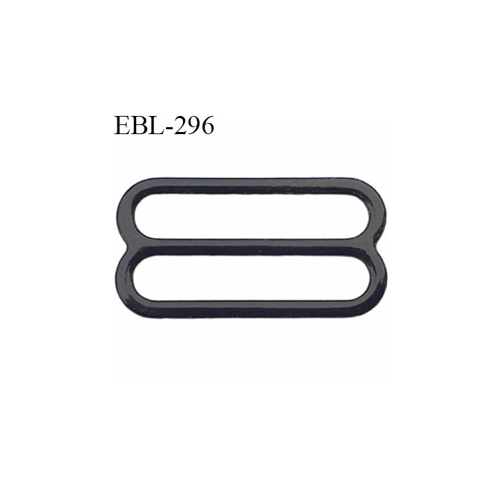 boucle de réglage 24 mm réglette métal plastifié noir brillant  largeur 24 mm intérieur prix à l'unité haut de gamme