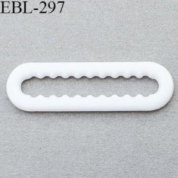 réglette 20 mm réglage de bretelle soutien gorge pvc blanc avec picot pour bloquer la bretelle largeur intérieur 20 mm