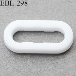 réglette 10 mm réglage de bretelle soutien gorge pvc blanc avec picot pour bloquer la bretelle largeur intérieur 10 mm