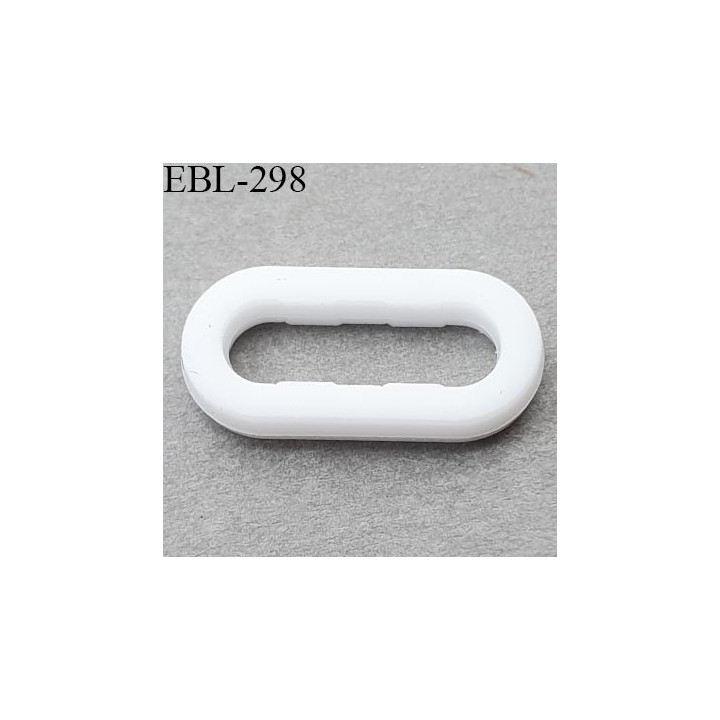 réglette 10 mm réglage de bretelle soutien gorge pvc blanc avec picot pour bloquer la bretelle largeur intérieur 10 mm