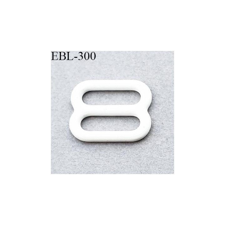 boucle de réglage 8 mm réglette métal plastifié blanc brillant  largeur 8 mm intérieur prix à l'unité haut de gamme