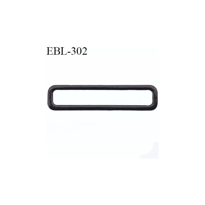 boucle de réglage 22 mm réglette métal plastifié noir brillant  largeur 22 mm intérieur prix à l'unité haut de gamme
