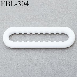 réglette 22 mm réglage de bretelle soutien gorge pvc blanc avec picot pour bloquer la bretelle largeur intérieur 22 mm