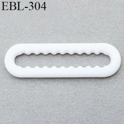 réglette 22 mm réglage de bretelle soutien gorge pvc blanc avec picot pour bloquer la bretelle largeur intérieur 22 mm