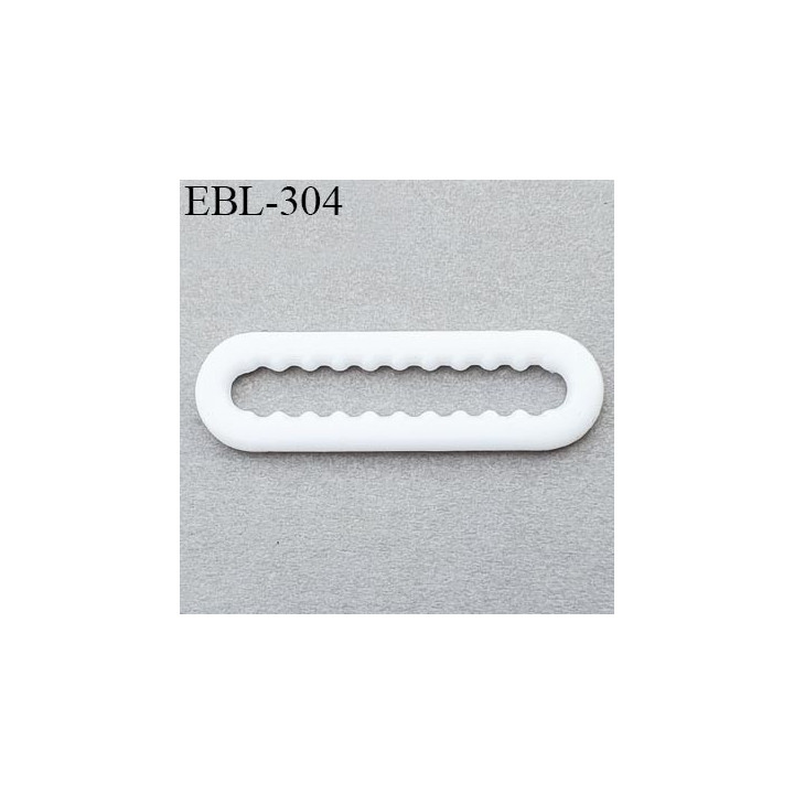 réglette 22 mm réglage de bretelle soutien gorge pvc blanc avec picot pour bloquer la bretelle largeur intérieur 22 mm