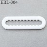 réglette 22 mm réglage de bretelle soutien gorge pvc blanc avec picot pour bloquer la bretelle largeur intérieur 22 mm