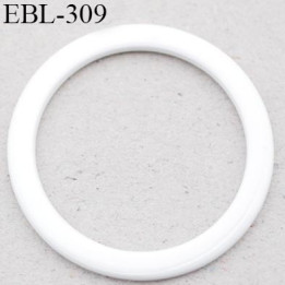 anneau métallique 8 mm plastifié blanc  brillant laqué pour soutien gorge diamètre intérieur 8 mm prix à l'unité haut de gamme