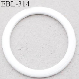 anneau métallique 6 mm plastifié blanc  brillant laqué pour soutien gorge diamètre intérieur 6 mm prix à l'unité haut de gamme