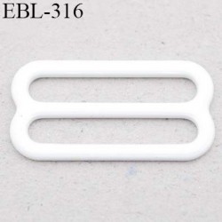 boucle de réglage 12 mm réglette métal plastifié blanc brillant largeur 12 mm intérieur prix à l'unité haut de gamme