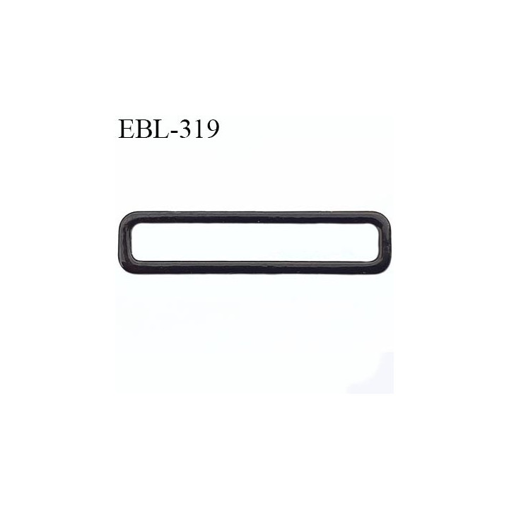 boucle de réglage 24 mm réglette métal plastifié noir brillant  largeur 24 mm intérieur prix à l'unité haut de gamme