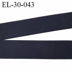 élastique 30 mm aspect velours spécial lingerie et sport très belle qualité couleur bleu marine certifié oeko tex prix au mètre