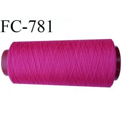 CONE de 2000 mètres de fil polyester fil n° 60 couleur fuchsia longueur 2000 mètres bobiné en France