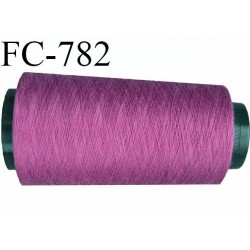 Cone de 2000 m fil polyester fil n° 100 couleur pivoine longueur de 2000 mètres bobiné en France
