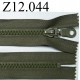 fermeture longueur 12 cm couleur vert kaki non séparable zip nylon largeur 3,3 cm largeur du zip 5,5 mm