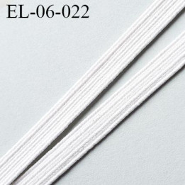 élastique plat 6 mm  couleur blanc souple largeur 6 mm prix au mètre