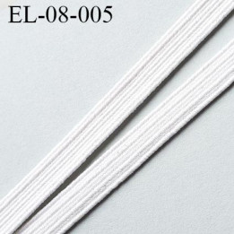 élastique plat largeur 8 mm couleur blanc prix pour 1 mètre de longueur