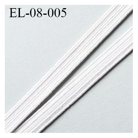 élastique plat largeur 8 mm couleur blanc prix pour 1 mètre de longueur