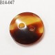 bouton 14 mm couleur marron foncé et corne marbré brillant 2 trous diamètre 14 millimètres