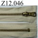fermeture longueur 12 cm couleur écru non séparable zip métal largeur 3,3 cm
