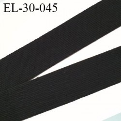 Elastique 25 mm plat tissé couleur noir souple largeur 25 mm prix au mètre