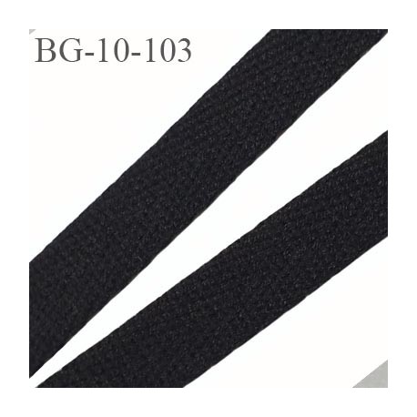 biais sergé 10 mm coton polyester épaisseur double possibilité de passer un cordon à l'intérieur couleur noir prix au mètre