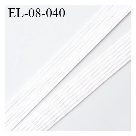 élastique 8 mm plat fin polyamide élasthanne spécial lingerie de marque fabriqué en France couleur naturel prix au mètre