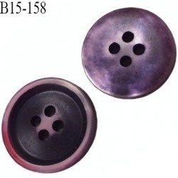 bouton 15 mm  pvc très haut de gamme couleur noir violet rouge et trop beau 4 trous diamètre 15 millimètres