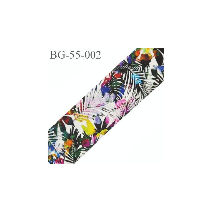galon ruban 55 mm ganse rehausse ceinture couleur multi couleur des iles haut de gamme prix au mètre