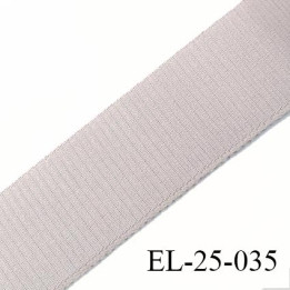 Elastique 25 mm bretelle bande soutien sg lingerie couleur mastic satiné  Fabriqué en France largeur 25 mm prix au mètre