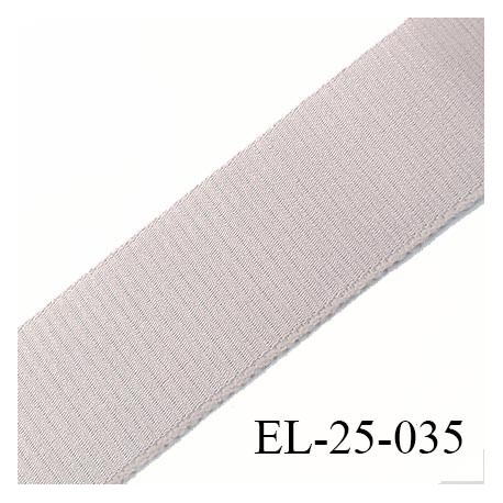 Elastique 25 mm bretelle bande soutien sg lingerie couleur mastique satiné Fabriqué en France largeur 25 mm prix au mètre