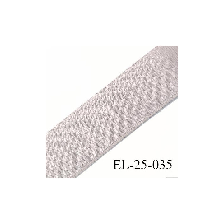 Elastique 25 mm bretelle bande soutien sg lingerie couleur mastic satiné  Fabriqué en France largeur 25 mm prix au mètre
