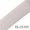 Elastique 25 mm bretelle bande soutien sg lingerie couleur mastique satiné Fabriqué en France largeur 25 mm prix au mètre