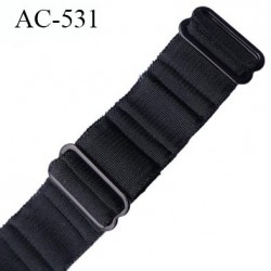 Bretelle 20 mm lingerie SG couleur noir  haut de gamme grande marque finition 2 barettes  prix a la pièce