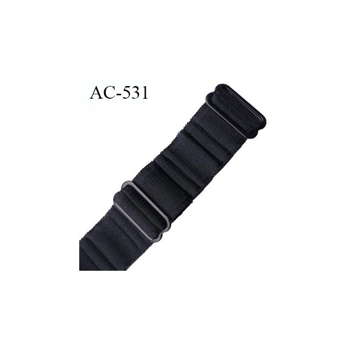 Bretelle 20 mm lingerie SG couleur noir  haut de gamme grande marque finition 2 barettes  prix a la pièce
