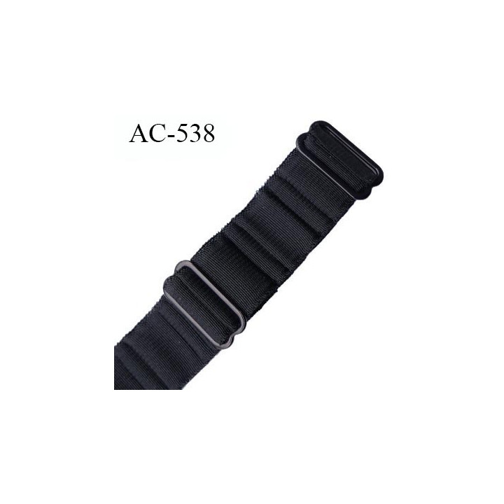 Bretelle 16 mm lingerie SG couleur noir  haut de gamme grande marque finition 2 barettes  prix a la pièce